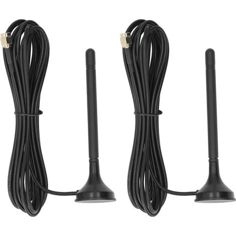 2 antennes à ventouse 2,4 GHz 3dbi, gain élevé, connecteur SMA mâle étanche, pour routeur et module WiFi (1/5)