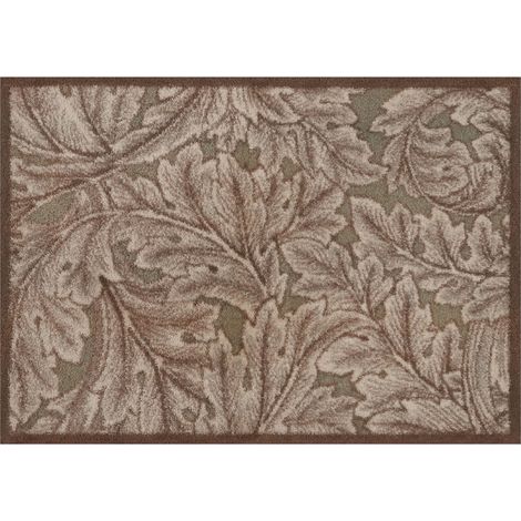 FLOORNOVO Schmutzfangmatte Natur Schmutzfang - 85 cm x 60 cm - Akanthusbraun - waschbare Fußmatte Innen und übderdachte Außenbereiche (1/3)