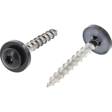 Kopflackierte Fensterbankschraube 3.9x25 Torx 15 Edelstahl A2 / RAL7016 (1/5)