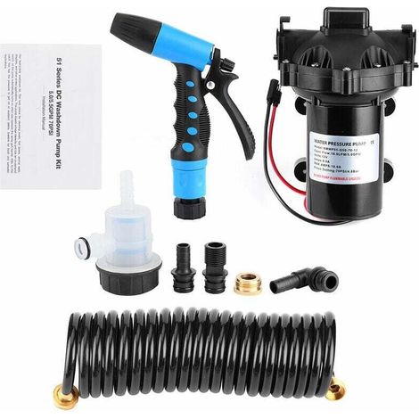 12-V-Deckreinigungspumpen-Set – 5,0 GPM Fördermenge – Material: Santoprene – Für Süß- und Salzwasser – Zubehör inklusive
