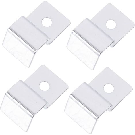 Set mit 4 robusten Edelstahl-Aquariendeckelhalterungen für 6 mm dicke Glasaquariendeckel