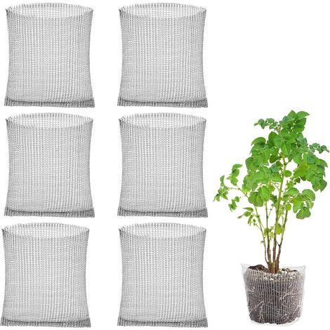 Panier de Protection des Racines des Plantes 6 Pcs, Paniers de Plantation Anti-Campagnol, Sacs en Maille Métallique en Inox pour Légumes Arbre Fruitier Fleurs Contre Les Souris Morsure Racines 25x23cm (1/5)