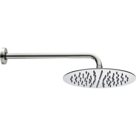 BRACCIO DOCCIA TETIS CON SOFFIONE TONDO Cromo - Diam. 30 cm