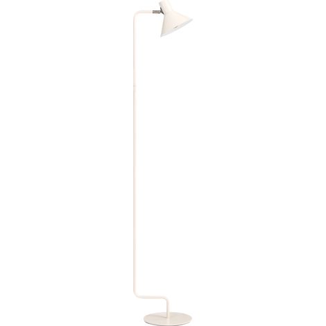 Lámpara de pie estilo industrial de metal pantalla cónica ajustable blanco crema Rimava