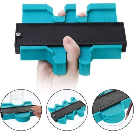 Jauge de Contour Copieur de Contour Verrouillable25cmInstrument Outil de Marquage Jauge de Profil pour Mesure de Carrelage en Plas (1/4)