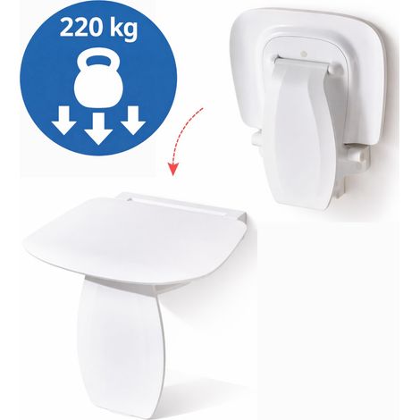 Duschsitz klappbar, bis 220 kg ALPINA 42x39,7 cm (1/5)