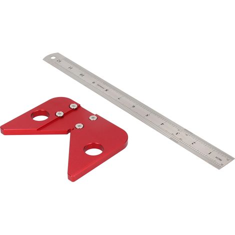 Marqueur d'angle à 45 degrés, gabarit de centrage pour le travail du bois, ensemble d'outils de traçage pour charpentier, accessoires (1/5)