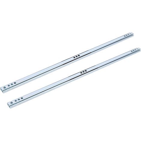 Rail coulissant à billes en acier pour tiroirs, accessoire de quincaillerie pour placards, 2 pièces/ensemble 450x17mm (1/5)