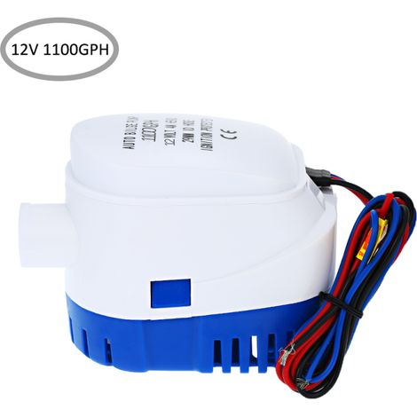Pompe de cale submersible automatique 12 V 1100 GPH pour bateau avec interrupteur à flotteur (1/5)