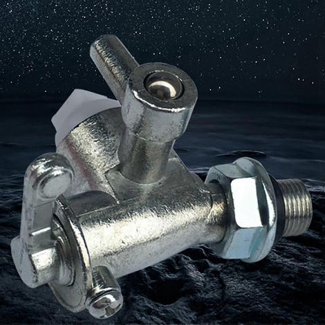Filtre à carburant, vanne en aluminium argenté, lot de 2, compatible avec les moteurs de générateurs, tondeuses à gazon et pompes à eau Robin Subaru EY15 EY20 EY28 (1/5)
