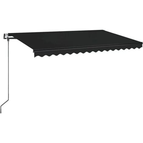 Store banne rétractable automatique 400 x 350 cm gris anthracite (1/5)