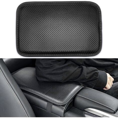 Cuscino universale per bracciolo auto, rivestimento in similpelle per console centrale, accessorio di protezione per interni compatibile con la maggior parte di auto, SUV e camion (nero) (1/5)