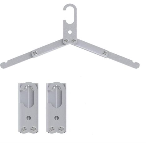 Argent Cintres de Voyage Pliables en Aluminium 3 Pièces Léger & Résistant avec Boîte Cadeau Parfait pour Croisière/Camping (1/5)