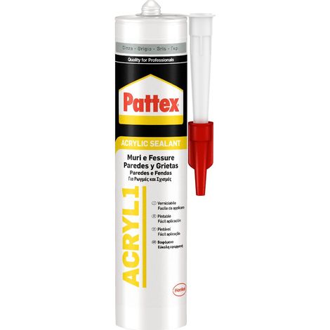Silicone Acrilico Acril One Muri e Fessure Grigio 300 ml BOX 25 pezzi PATTEX by HENKEL