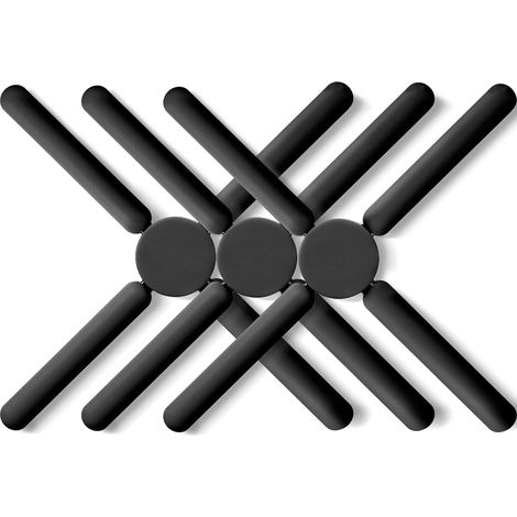 Lot de 3 dessous de plat pliables en silicone, antidérapants, pliables, compacts et extensibles