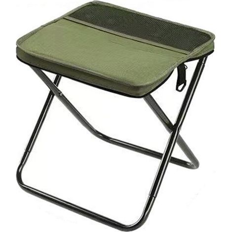 Sgabello portatile per alpinismo, escursionismo, pieghevole con borsa per il trasporto, poggiapiedi da esterno per picnic, trekking, pesca (1/2)