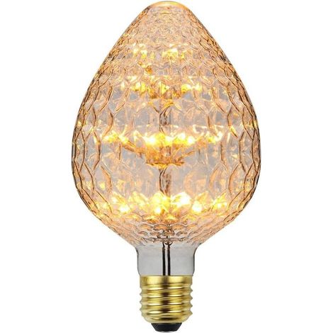 Ampoule LED vintage 2300K Lumière étoilée Ampoule Décorative feu d'artifice Lumière chaude E27 220/240 V,Verre,E27,3.00W 230.00V (1/5)