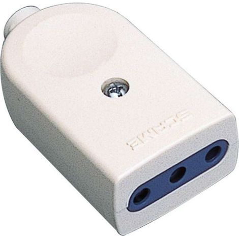 poly pool - presa 10 a 2p+t uscita cavo assiale bianca