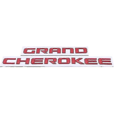 Grand Cherokee 3D-Logo aus schwarzem Chrom-ABS, Emblem, Namensschild, Autotüraufkleber, kompatibel mit Jeep Grand Cherokee. Aufkleberzubehör (1/5)