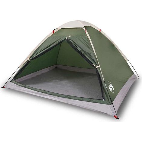 tente de camping double dôme verte imperméable