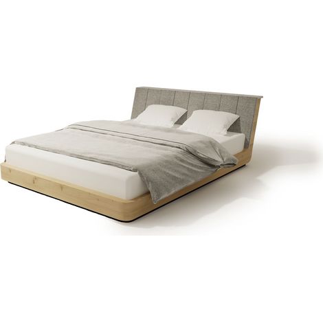 LETTO IMBOTTITO MASSELLO 120x200 SOLIK ROVERE NATURALE