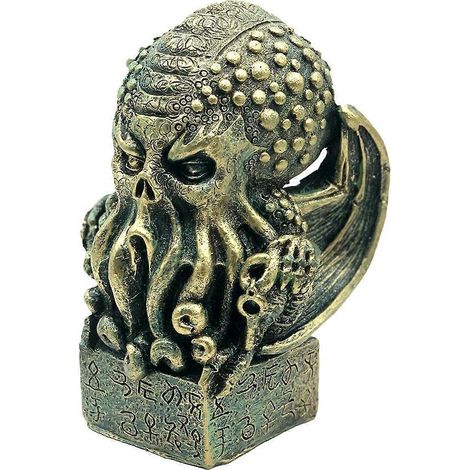 Ornements d'Halloween en bronze jaune antique, statues mythiques Crusu-- (1/5)