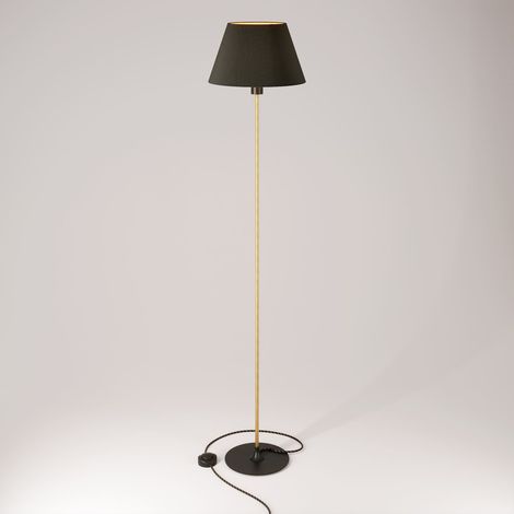 Creative Cables - Lampadaire MAG-Y avec base ronde en métal et abat-jour Empire M (1/5)