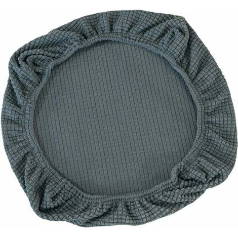 Stretchable seat cover for office chair, swivel office chair, grey (1/5)