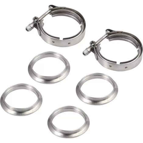 abrazaderas en V de 76 mm, de acero inoxidable 304, mecanizadas por CNC, para tubo de escape del intercooler. (1/5)