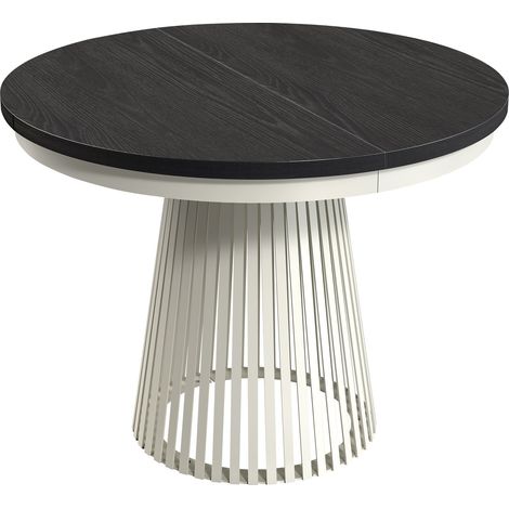 Mesa Stanton 152, Negro, 77x0x180cm, Alargamiento, Aglomerado laminado, Metal (1/5)