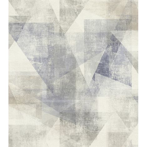 Rasch Vliestapete 617955 Linares geometrisch blau grau-beige 10,05 x 0,53 m Vliestapeten (1/3)