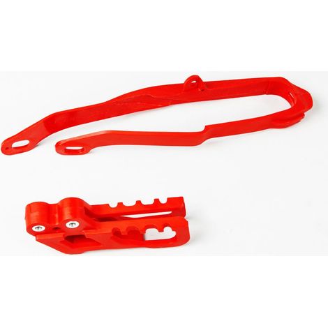 GUÍA DE CADENA UFO + KIT DE GUÍA HONDA CR 125/250 '00-04, CRF 250R/X '04, CRF 450R '02-04, ROJO