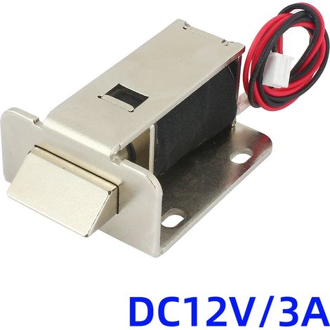 Serrure électromagnétique épaisse, 12 V/24 V CC, serrure de porte, contrôle d'accès, résistance à la traction 150 kg, 12 V CC (1/5)