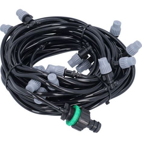 Kit tuyaux irrigation 15m (49.2ft) 4/7 avec 20 têtes brumisation, pour jardin agriculture terrasse (1/5)