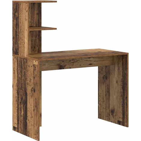 Maison Exclusive - Schreibtisch mit Regal Altholz 102 x 50 x 124