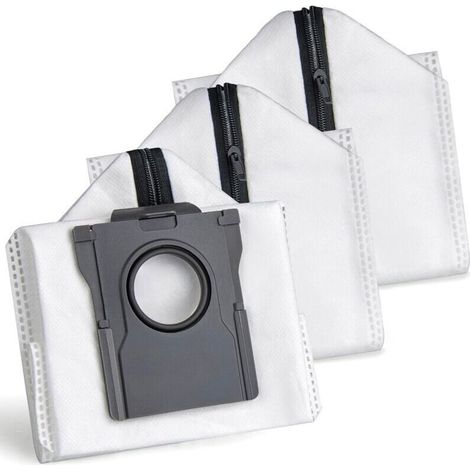 Wiederverwendbare Staubsaugerbeutel für Dreame L40s Pro Ultra/L40 Ultra/X50 Ultra/L10s Ultra Gen2/L10s Pro Ultra, Ersatz-Staubbeutel für Mova E30/P50/V50 mit Reißverschluss (3 Stück)