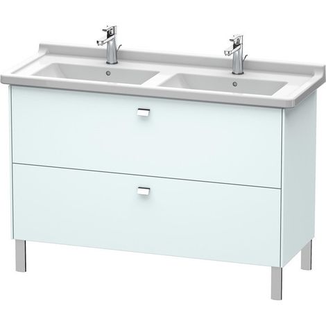 Meuble sous-vasque Duravit BRIOSO COMPACT Griffe chromé 693x1220x469mm Bleu clair mat
