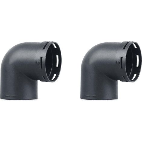 Stück 60 mm Autoheizung Warmluftkanal-Winkelstück Auslassverbinder Schwarzer Kunststoff Ersatzzubehör Auslassverbinder (1/5)