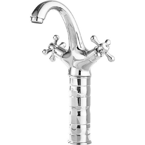 Robinet pour vasque, chromé, surélevé, monotrou, pour vasque (1/3)