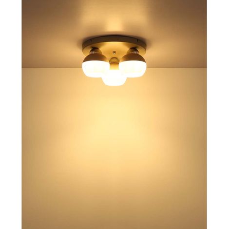 Deckenleuchte Deckenlampe Wohnzimmerlampe weiß matt sandglas rund D 31.5 cm