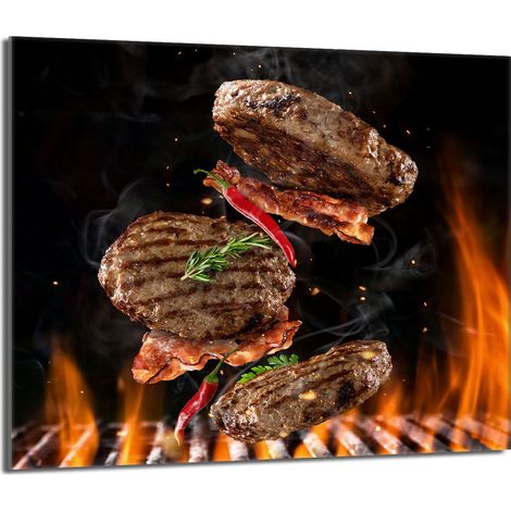 Glasschutzplatte für den Herd 60x52 Grill (1/5)