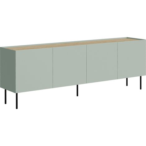 Aparador Melbela 105, Olivo claro + Roble, 70x200cm, Número de puertas: 040cm, MDF, Aglomerado laminado