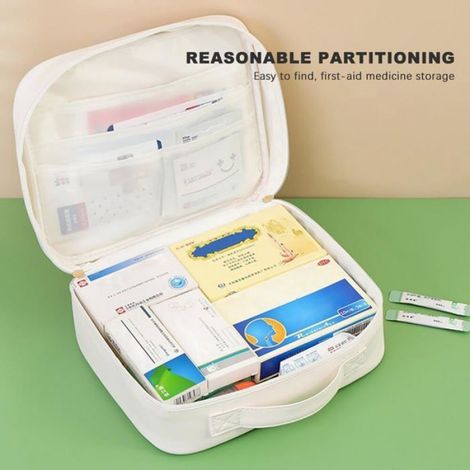 Boîte à médicaments, 2 trousses de premiers secours vides, trousse de voyage, sac à médicaments vide portable (1/5)