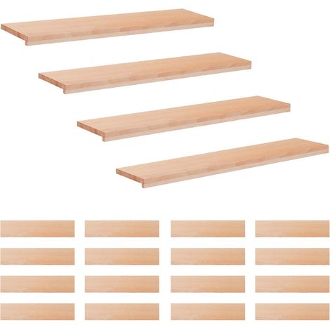 Treppenstufen 20 stk. 120 x 30 x 2 cm Natur Massivholz Buche vidaXL