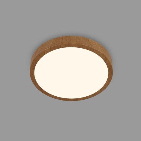 [NEUWERTIG] B-Ware Briloner Deckenleuchte Deckenlampe LED Wood Holzoptik warmweiß Leuchtmittel inkl (1/2)