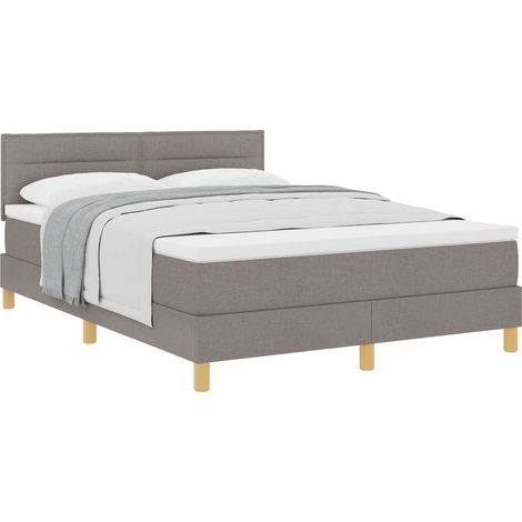 Maison Exclusive - Boxspringbett mit Kissen mit Kopfteil Taupe 14