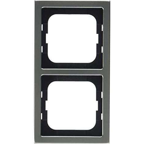 Cornice per interruttore Busch-Jaeger 1722-866K acciaio inox 2 moduli (1/4)