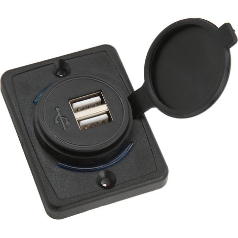 Dual-USB-Autoladegerät 3,1 A 5 V Schnellladefunktion mit LED-Anzeige, universell für 12–24 V, LKWs, Wohnmobile, Boote (1/5)