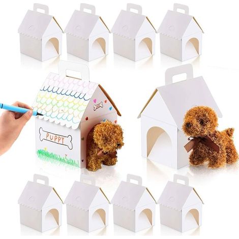 Emballage cadeau à faire soi-même - Lot de 10 - Décoration intérieure - Boîtes en carton - Cadeaux en carton pour l'adoption de chiots (1/5)