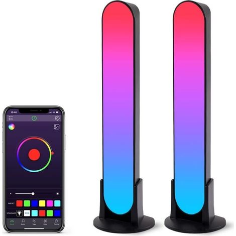 Lumières LED intelligentes, lumières intelligentes avec 19 modes dynamiques et modes de synchronisation de la musique (1/5)